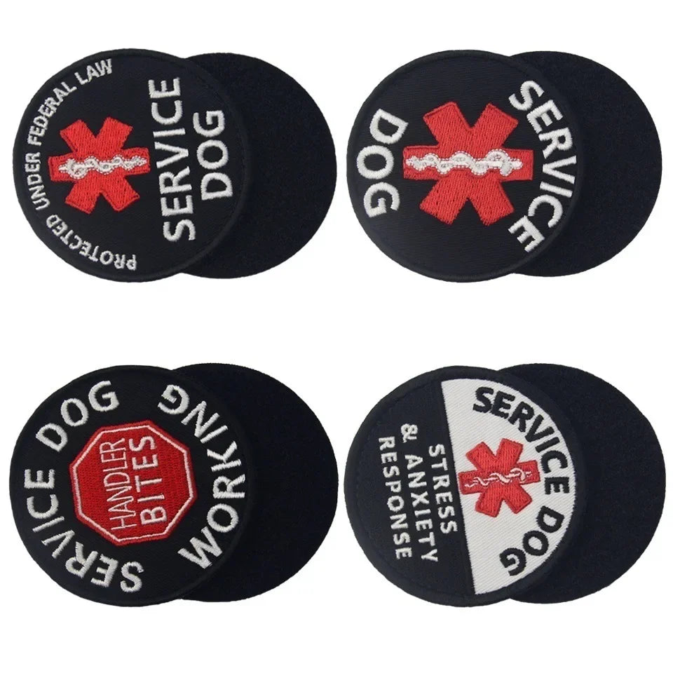 embroidered service dog patches